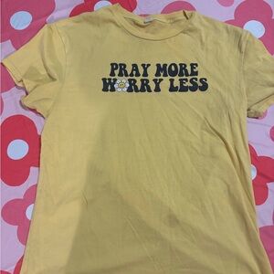 H&M Yellow Graphic Print Tank Top